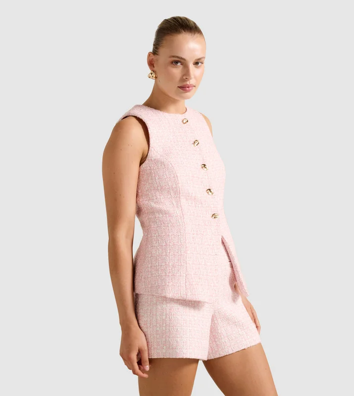 forever new  LISA Tweed Boucle Waistcoat for Women | Best Price UAE